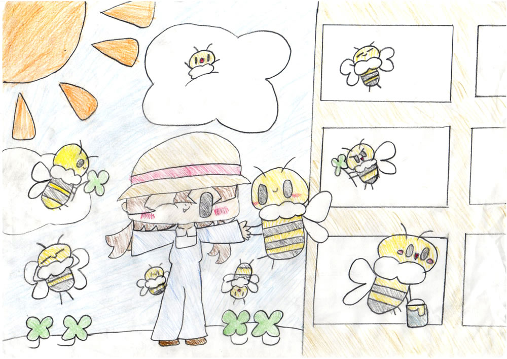ミツバチとヨツバさん