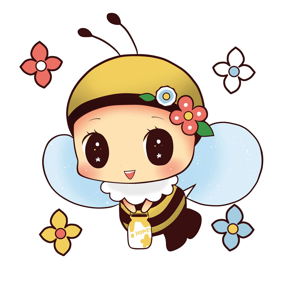 レトロかわいいミツバチさん