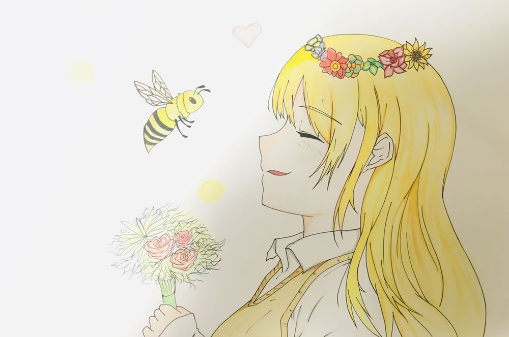 恋するミツバチと女の子