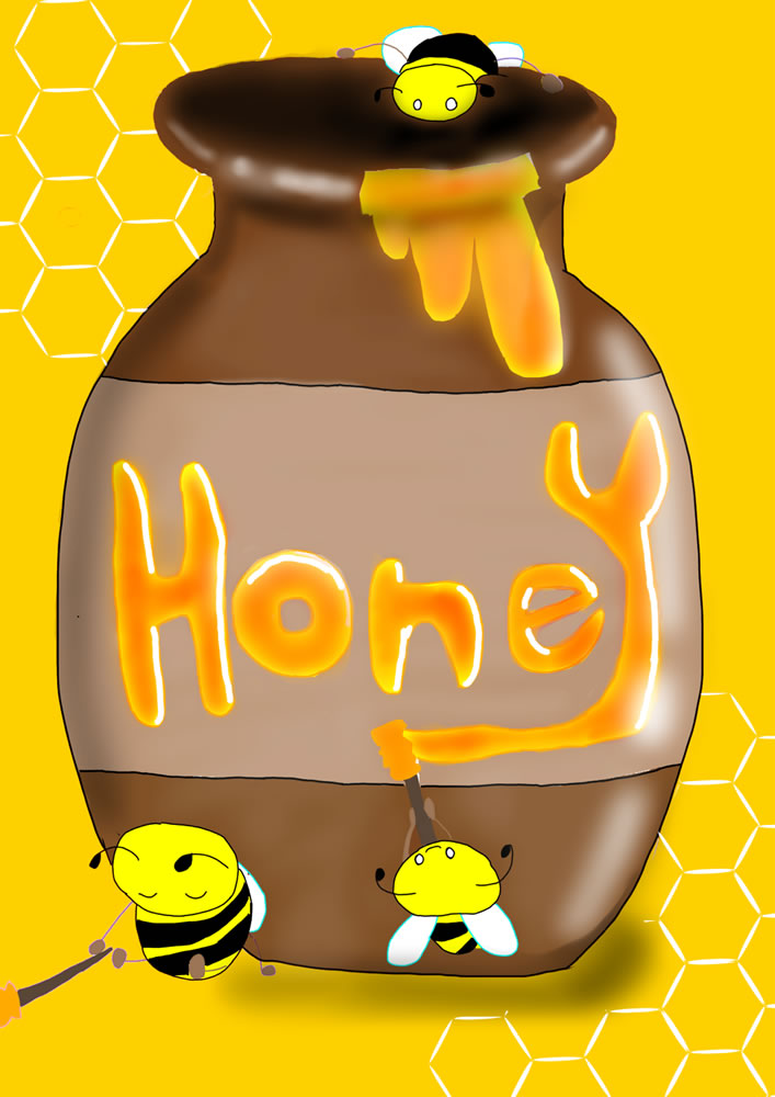 ハチとハチミツと壺