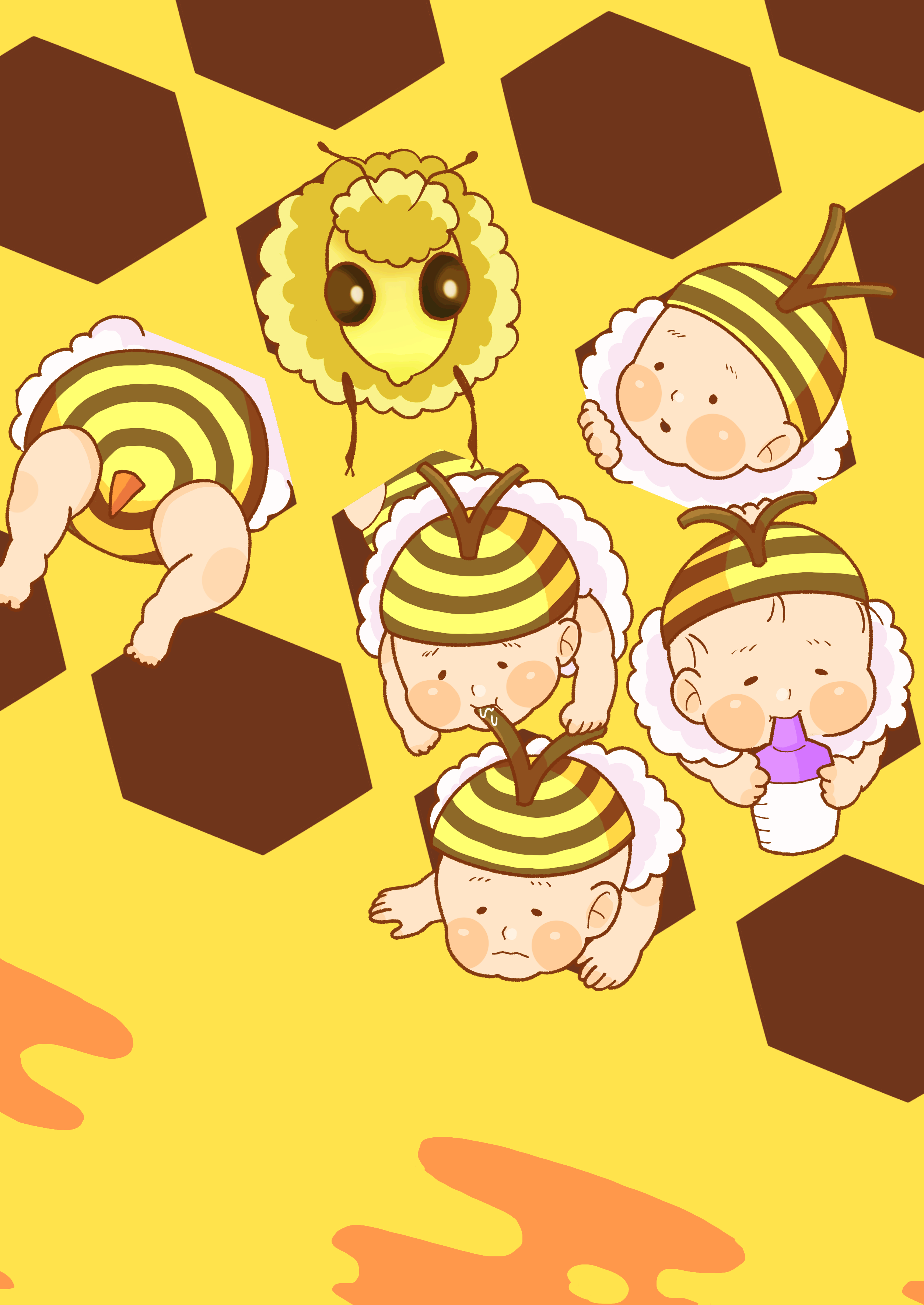ミツバチが赤ちゃん