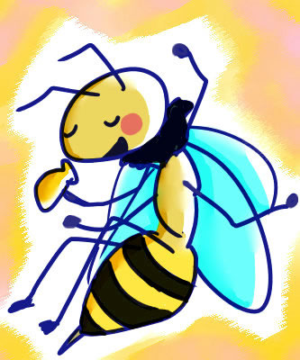 蜂蜜を飲むミツバチ